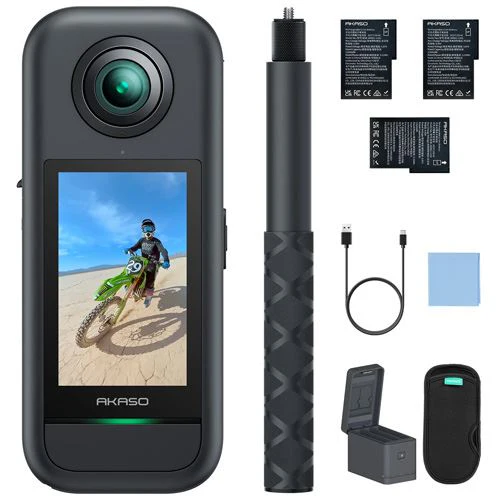 Action Cam Akaso 360 Creator Combo - Preto