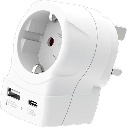 Adaptador de Viagem Skross Europa para UK + USB-A | USB-C 20PD