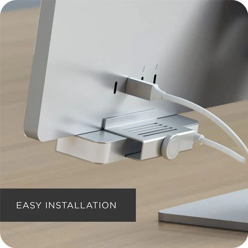 Adaptador HUB Satechi Satechi ST-UCICHS USB-C Clamp 6 em 1 para iMac 24" 2021 a 2024 - Prateado - Image 3
