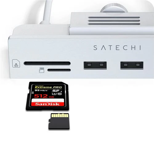 Adaptador HUB Satechi Satechi ST-UCICHS USB-C Clamp 6 em 1 para iMac 24" 2021 a 2024 - Prateado - Image 7