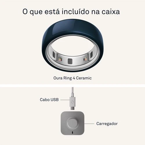 Anel Inteligente Oura Ring 4 Ceramic - Midnight - Tamanho 11 - Image 4