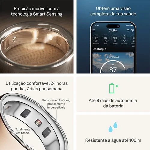 Anel Inteligente Oura Ring4 - Rose Gold - Tamanho 11 - Image 7