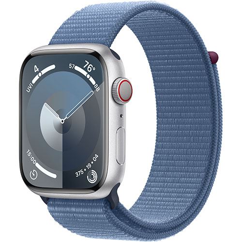 Apple Watch Series 9 GPS 45mm - Cellular - Alumínio Prateado | Bracelete Loop Azul