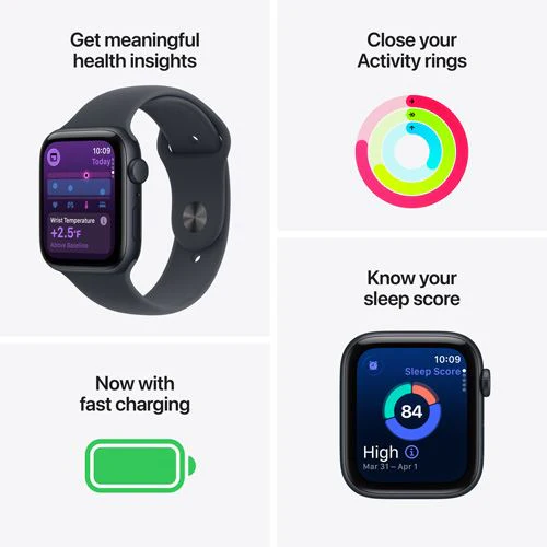 Apple Watch SE 3 Cellular - 40mm - Alumínio Meia-noite | Sport Band - Meia-noite - M/L - Image 3