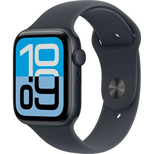 Apple Watch SE 3 GPS - 44mm - Alumínio Meia-noite | Sport Band - Meia-noite - S/M