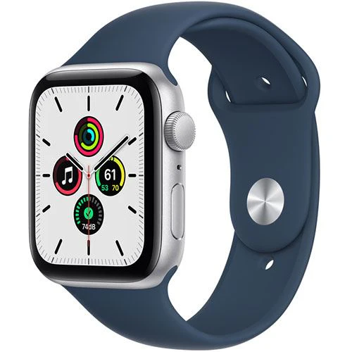 Apple Watch SE 44mm - Alumínio Prateado | Bracelete Desportiva - Azul Abissal