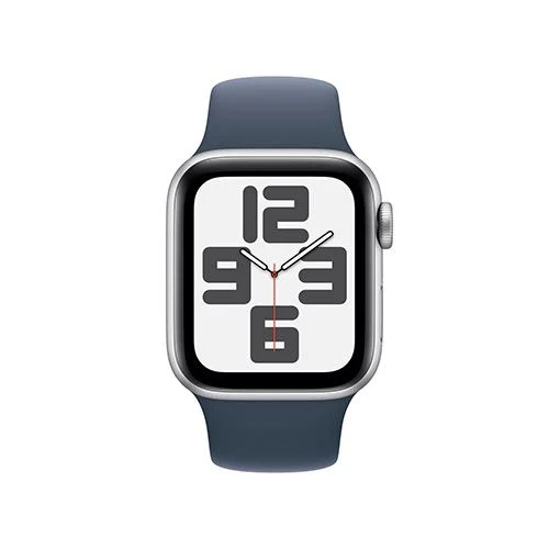 Apple Watch SE GPS 40mm - Cellular - Alumínio Prateado | Bracelete Desportiva Azul trovoada - S/M - Image 2