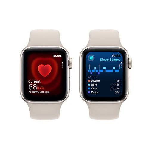 Apple Watch SE GPS 40mm - Alumínio Luz das estrelas | Bracelete Desportiva Luz das estrelas - S/M - Image 4