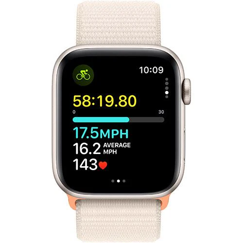 Apple Watch SE GPS 44mm - Cellular - Alumínio Luz das estrelas | Bracelete Loop Luz das estrelas - Image 5