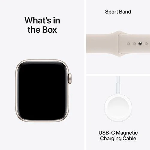 Apple Watch SE GPS 44mm - Alumínio Luz das estrelas | Bracelete Desportiva Luz das estrelas - M/L - Image 6