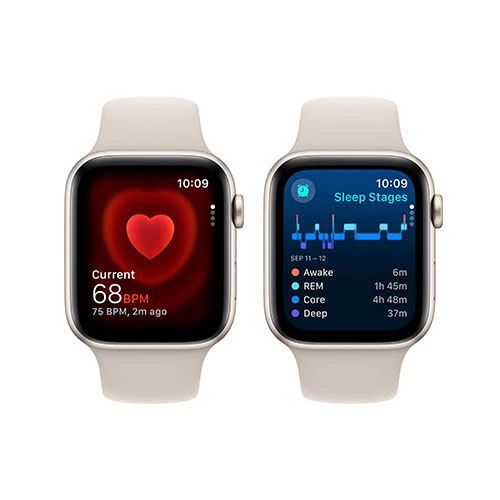 Apple Watch SE GPS 44mm - Alumínio Luz das estrelas | Bracelete Desportiva Luz das estrelas - S/M - Image 4