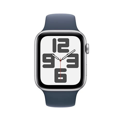 Apple Watch SE GPS 44mm - Alumínio Prateado | Bracelete Desportiva Azul trovoada - M/L - Image 2