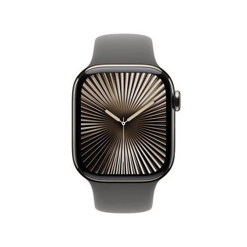 Apple Watch Series 10 GPS 42mm - Cellular - Titânio Natural | Bracelete Desportiva Cinzento Rocha - M/L - Image 2