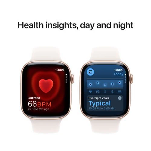 Apple Watch Series 10 GPS 46mm - Alumínio Rosa Dourado | Bracelete Desportiva Rosa leve - M/L - Image 5