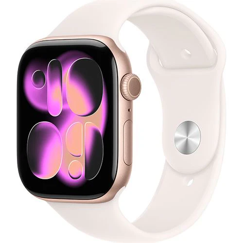 Apple Watch Series 11 Cellular - 46mm - Alumínio Rosa Dourado | Sport Band - Rosa leve - S/M