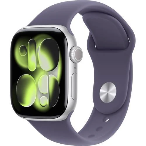 Apple Watch Series 11 GPS - 42mm - Alumínio Prateado | Sport Band - Roxo névoa - M/L