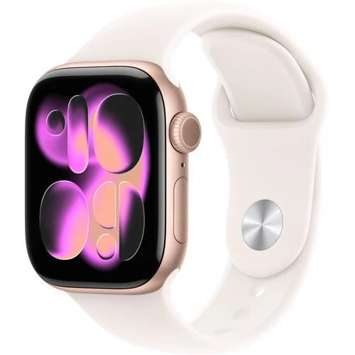 Apple Watch Series 11 GPS - 42mm - Alumínio Rosa Dourado | Sport Band - Rosa leve - M/L