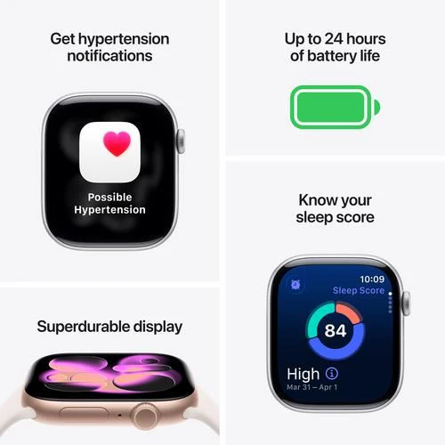 Apple Watch Series 11 GPS - 46mm - Alumínio Rosa Dourado | Sport Band - Rosa leve - S/M - Image 3