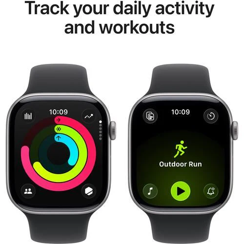 Apple Watch Series 11 GPS - 46mm - Space Grey Aluminium Case | Sport Band - Preto - S/M - Image 4