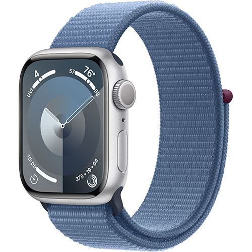 Apple Watch Series 9 GPS 41mm - Alumínio Prateado | Bracelete Loop Azul