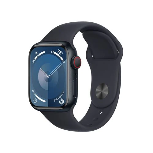 Apple Watch Series 9 GPS 41mm - Cellular - Alumínio Meia-noite | Bracelete Desportiva Meia-noite - M/L