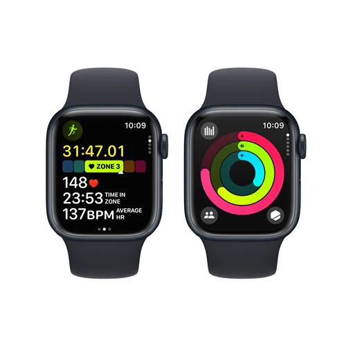 Apple Watch Series 9 GPS 41mm - Cellular - Alumínio Meia-noite | Bracelete Desportiva Meia-noite - M/L - Image 5