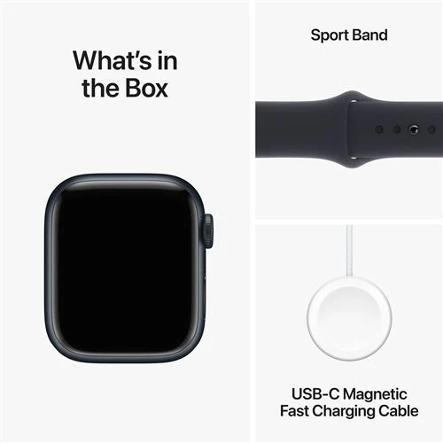 Apple Watch Series 9 GPS 41mm - Cellular - Alumínio Meia-noite | Bracelete Desportiva Meia-noite - S/M - Image 6