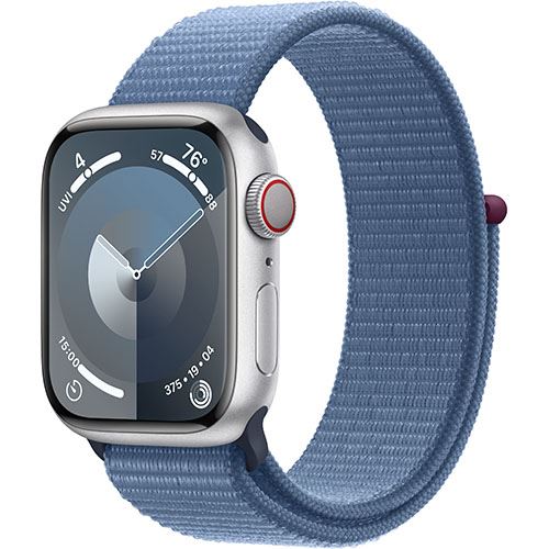 Apple Watch Series 9 GPS 41mm - Cellular - Alumínio Prateado | Bracelete Loop Azul