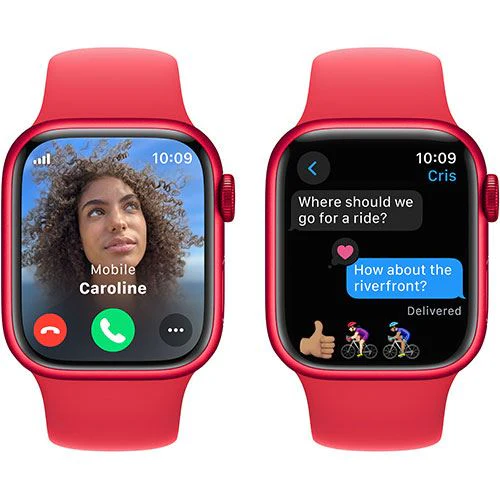 Apple Watch Series 9 GPS 41mm - Cellular - Alumínio (Product) Red | Bracelete Desportiva (Product) Red - S/M - Image 3