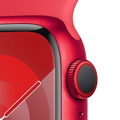 Apple Watch Series 9 GPS 41mm - Cellular - Alumínio (Product) Red | Bracelete Desportiva (Product) Red - S/M - Image 5