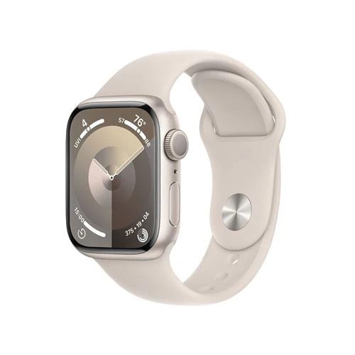 Apple Watch Series 9 GPS 41mm - Alumínio Luz das estrelas | Bracelete Desportiva Luz das estrelas - S/M