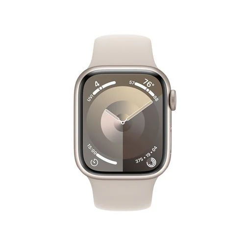 Apple Watch Series 9 GPS 41mm - Alumínio Luz das estrelas | Bracelete Desportiva Luz das estrelas - S/M - Image 2