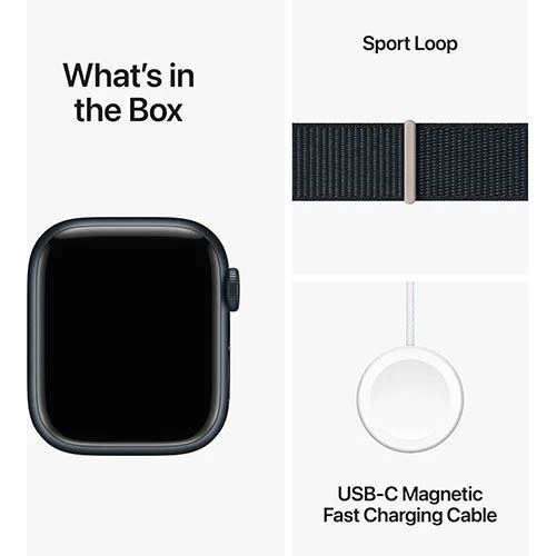 Apple Watch Series 9 GPS 41mm - Alumínio Meia-noite | Bracelete Loop Meia-noite - Image 6