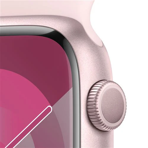 Apple Watch Series 9 GPS 45mm - Alumínio Rosa | Bracelete Desportiva Rosa Claro - S/M - Image 3