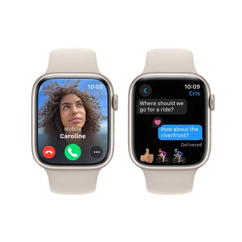 Apple Watch Series 9 GPS 45mm - Alumínio Luz das estrelas | Bracelete Desportiva Luz das estrelas - M/L - Image 4
