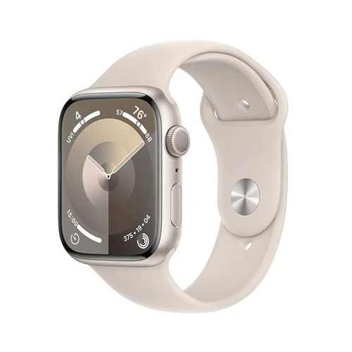 Apple Watch Series 9 GPS 45mm - Alumínio Luz das estrelas | Bracelete Desportiva Luz das estrelas - S/M