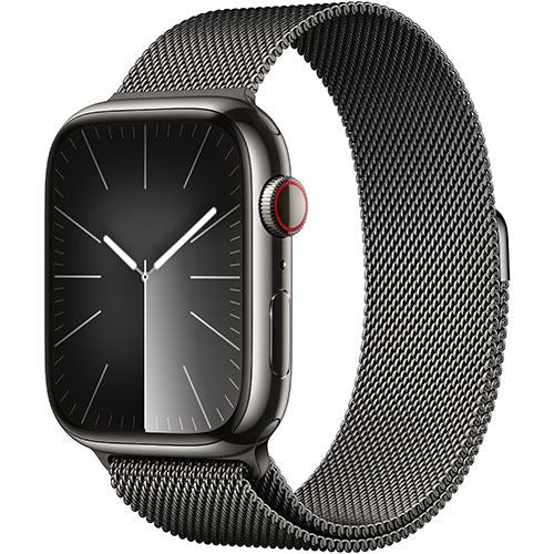 Apple Watch Series 9 GPS 45mm - Cellular - Aço Inoxidável Grafite | Bracelete Milanese Loop Grafite