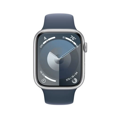Apple Watch Series 9 GPS 45mm - Cellular - Alumínio Prateado | Bracelete Desportiva Azul trovoada - S/M - Image 2