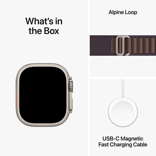 Apple Watch Ultra 2 GPS 49mm - Cellular - Titânio | Bracelete Loop Alpine - Índigo - L - Image 4