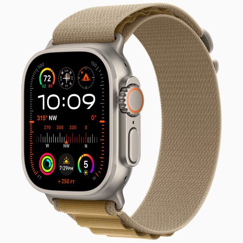 Apple Watch Ultra 2 GPS 49mm - Cellular - Titânio Natural | Bracelete Loop Alpine Bronze - S