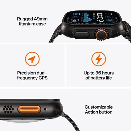 Apple Watch Ultra 2 GPS 49mm - Cellular - Titânio Natural | Bracelete Loop Milanesa Titânio Natural - S - Image 3