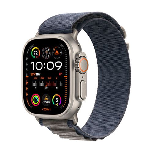 Apple Watch Ultra 2 GPS 49mm - Cellular - Titânio | Bracelete Loop Alpine - Azul - M