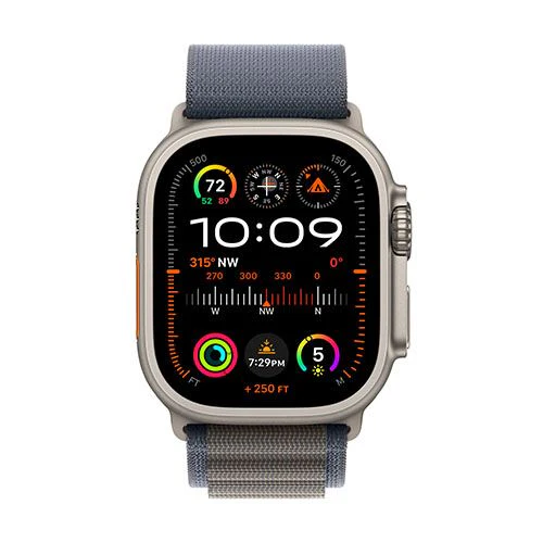 Apple Watch Ultra 2 GPS 49mm - Cellular - Titânio | Bracelete Loop Alpine - Azul - M - Image 2