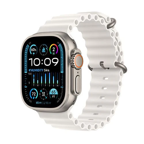 Apple Watch Ultra 2 GPS 49mm - Cellular - Titânio | Bracelete Ocean Band - Branca