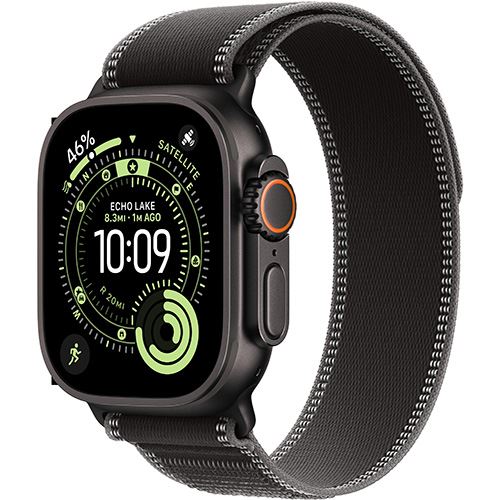 Apple Watch Ultra 3 Cellular - 49mm - Titânio preto | Loop - Preto/Carvão - S/M