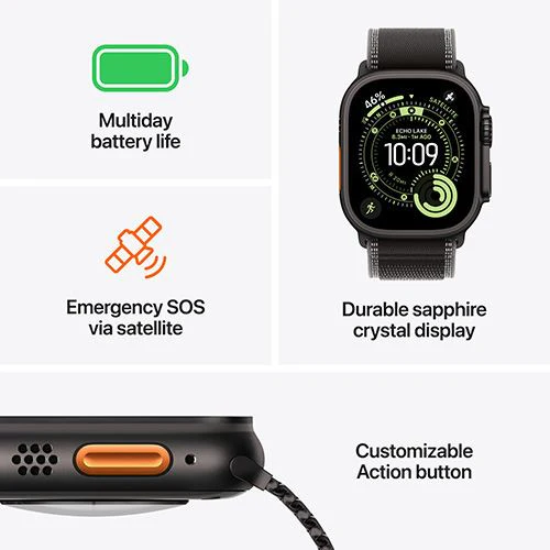 Apple Watch Ultra 3 Cellular - 49mm - Titânio preto | Loop - Preto/Carvão - S/M - Image 3
