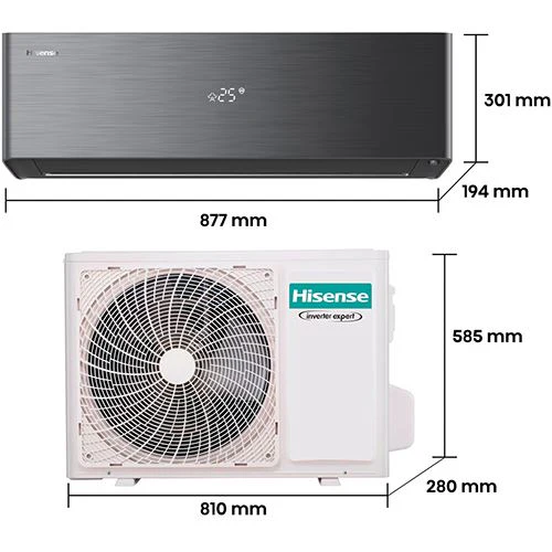 Ar Condicionado Fixo Hisense QH35XV4B Serie Energy Pro X | 24m² | 12000 BTU/h | A+++ | Preto - Image 3