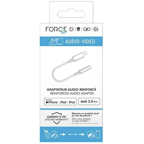 Asaptador Lightning / Jack 3.5mm Force Power Lite - Branco - Image 5