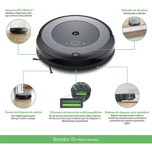 Aspirador Robot iRobot Roomba i5+ + Descarga Automática de Sujidade Clean Base - Image 4
