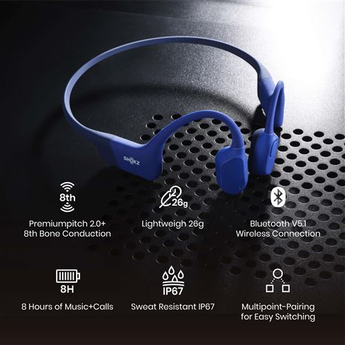 Auriculares Desportivos Bluetooth Shokz Open Run - Azul - Image 2
